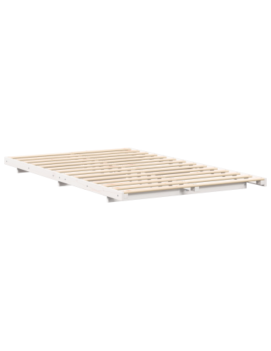 Struttura letto a terra Bianco 135 x 190 cm