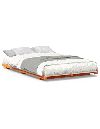 Struttura letto a terra Cera marrone 135 x 190 cm