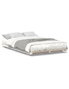 Struttura letto a terra Bianco 120 x190 cm 2