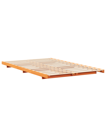 Struttura letto a terra Cera marrone 120 x190 cm