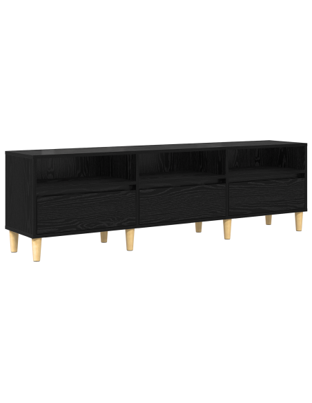 Mobile TV Rovere nero 150 x 30 x 45 cm Legno multistrato