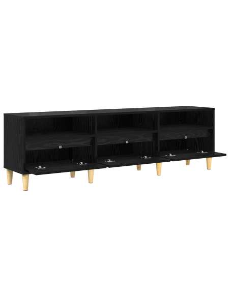 Mobile TV Rovere nero 150 x 30 x 45 cm Legno multistrato