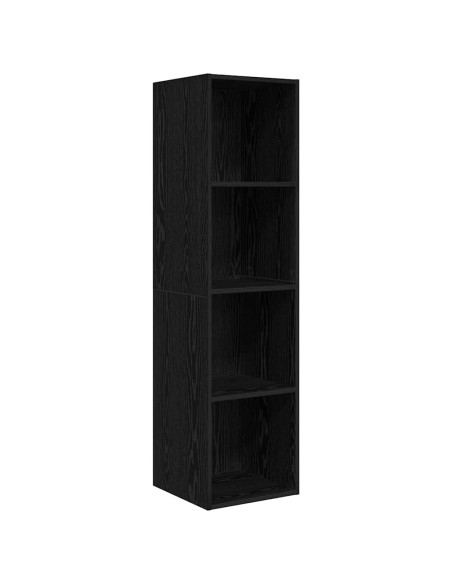 Set di mobili TV 3 pcs Rovere nero Legno multistrato