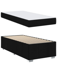 Struttura del letto con materasso Nero 80 x 200 cm Tessuto