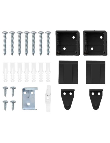 Tendaggi a veneziana Nero 220 x 110 cm Alluminio