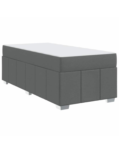 Struttura del letto Grigio scuro 80 x 200 cm Tessuto