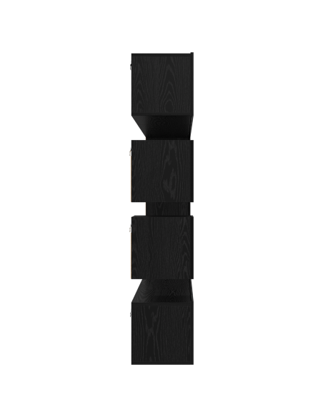 Set mobile TV 10 pcs Rovere nero Legno multistrato