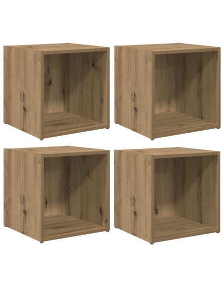Mobili TV 4 pz Rovere artigianale 37x35x37 cm Legno ingegnerizzato