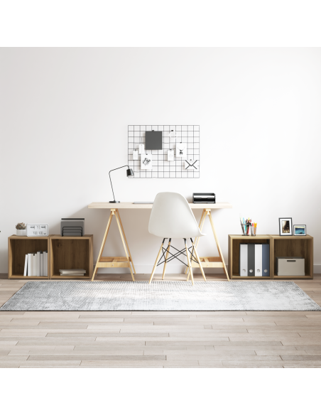 Mobili TV 4 pz Rovere artigianale 37x35x37 cm Legno ingegnerizzato