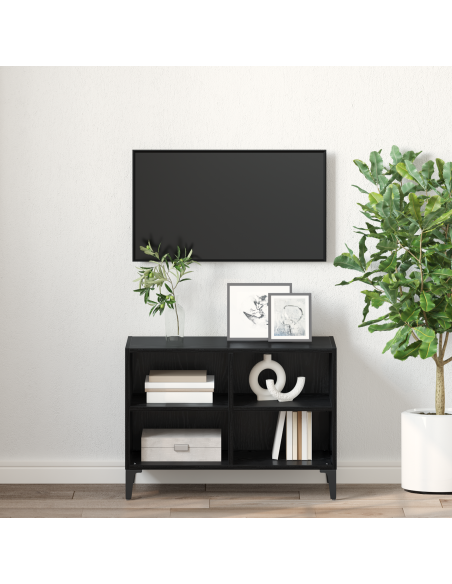 Centro di Intrattenimento Rovere Nero Legno ingegnerizzato Medio