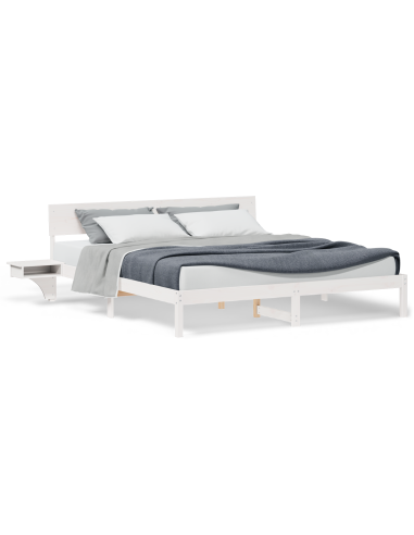 Struttura del letto Bianco 180 x 200 cm Pino massello