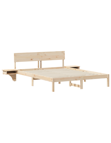 Struttura del letto Marrone 160 x 200 cm Pino massello