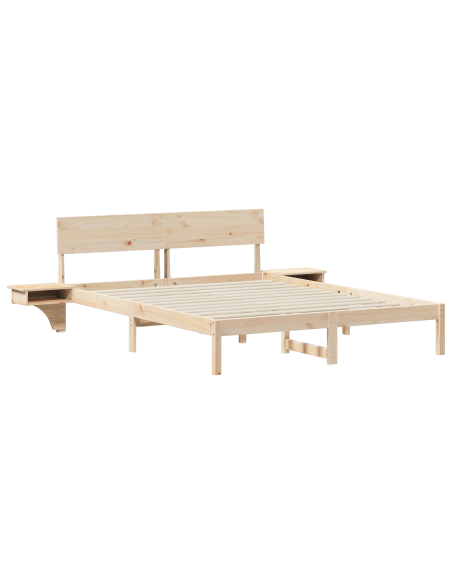 Struttura del letto Marrone 160 x 200 cm Pino massello