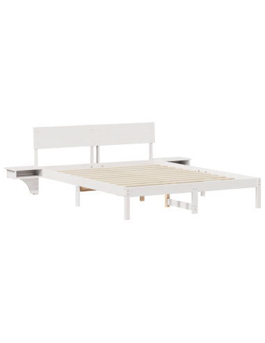 Struttura del letto Bianco 150 x 200 cm Pino massello