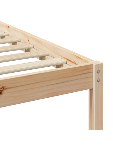 Struttura del letto Marrone 140 x 200 cm Pino massello