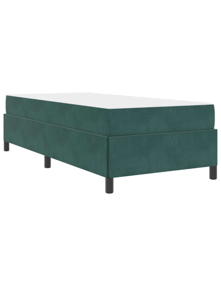 Struttura del letto Verde Scuro 90 x 190 cm Tessuto