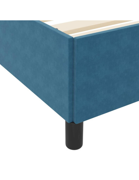 Struttura del letto Blu scuro e bianco 90 x 190 cm Velluto