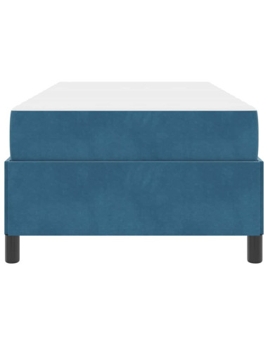 Struttura del letto con materasso Blu Scuro 90 x 200 cm Tessuto