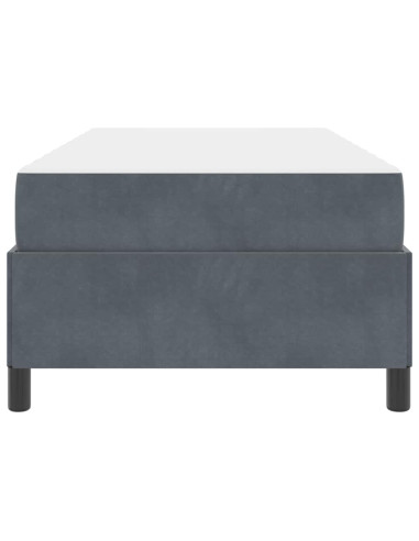 Struttura del letto Grigio scuro 100 x 200 cm Tessuto