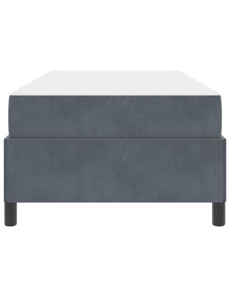 Struttura del letto Grigio Scuro e Bianco 100 x 200 cm Velluto
