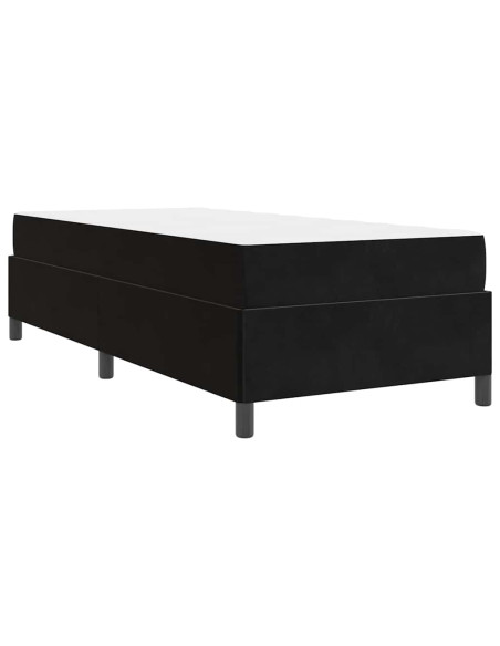 Struttura del letto Nero e Bianco e Nero 100 x 200 cm Velluto