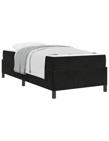 Struttura del letto con materasso Nero 100 x 200 cm Tessuto