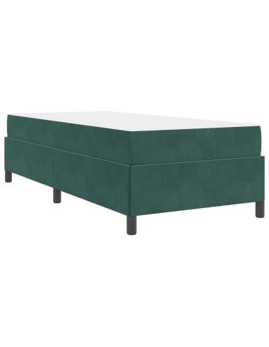 Struttura del letto Verde Scuro 100 x 200 cm Tessuto