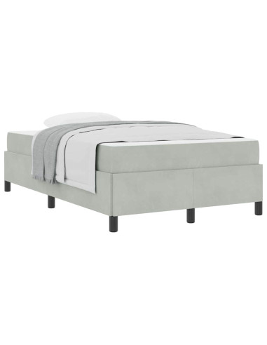 Struttura del letto Grigio chiaro 120 x 190 cm Tessuto