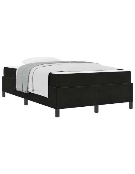 Struttura del letto Altro Nero e Bianco 120 x 190 cm Velluto