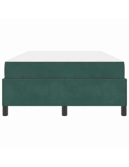 Struttura del letto Verde scuro e bianco 120 x 190 cm Velluto