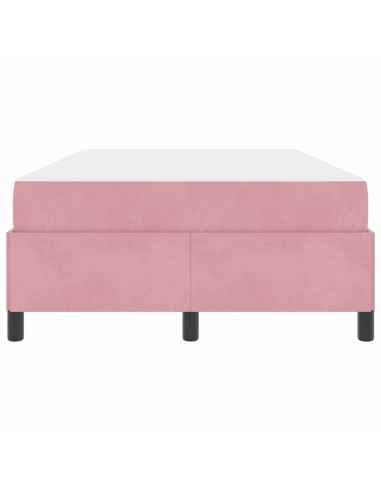 Struttura del letto con materasso Rosa 120 x 190 cm Tessuto