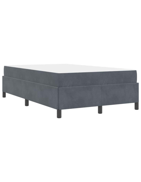 Struttura del letto Bianco e Grigio chiaro 120 x 200 cm Velluto