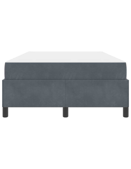Struttura del letto Bianco e Grigio chiaro 120 x 200 cm Velluto