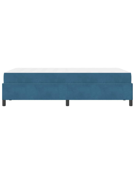 Struttura del letto Blu scuro e bianco 120 x 200 cm Velluto