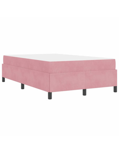 Struttura del letto Altro Rosa e bianco 120 x 200 cm Velluto