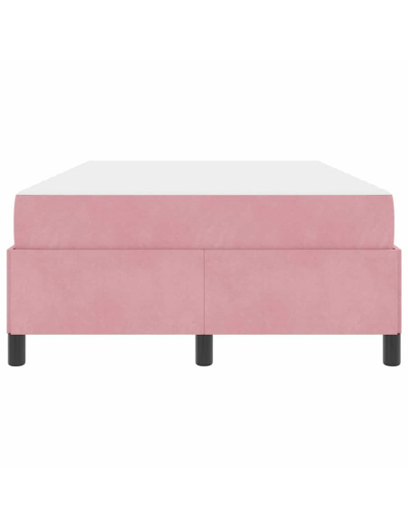 Struttura del letto con materasso Rosa 120 x 200 cm Tessuto