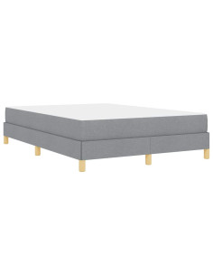 Letto a molle con materasso Grigio chiaro 160 x 200 cm Tessuto 2