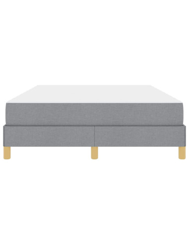 Letto a molle con materasso Grigio chiaro 160 x 200 cm Tessuto