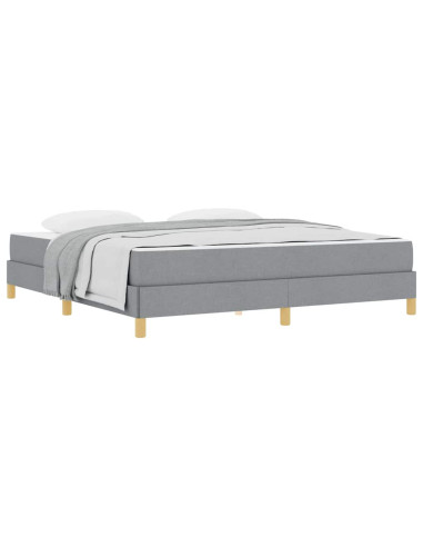 Letto a molle con materasso Grigio chiaro 180 x 200 cm Tessuto