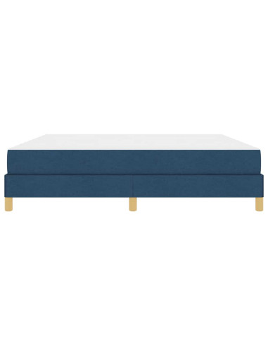 Letto a molle con materasso Blu 180 x 200 cm Tessuto