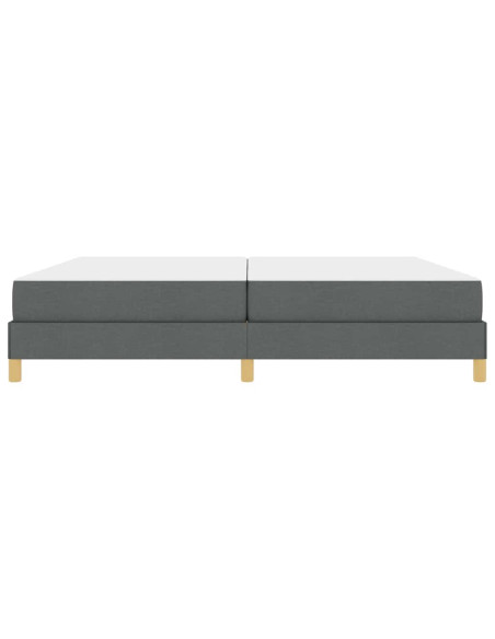 Letto a molle con materasso Grigio scuro 200 x 200 cm Tessuto