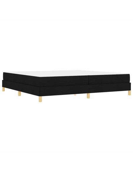 Letto a molle Nero, Marrone 200 x 200 cm