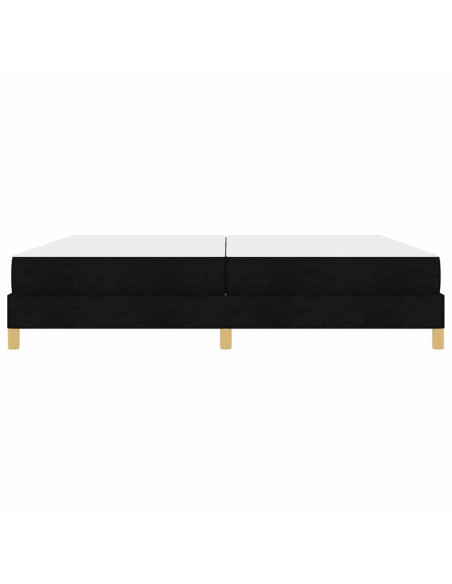 Letto a molle Nero, Marrone 200 x 200 cm