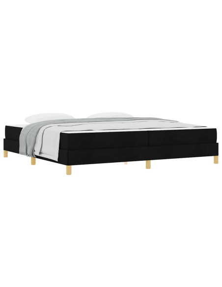 Letto a molle Nero, Marrone 200 x 200 cm