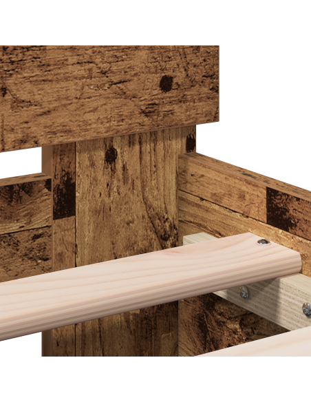 Struttura Letto in Legno Antico 90x190 cm - Fatto con Legno Ingegnerizzato