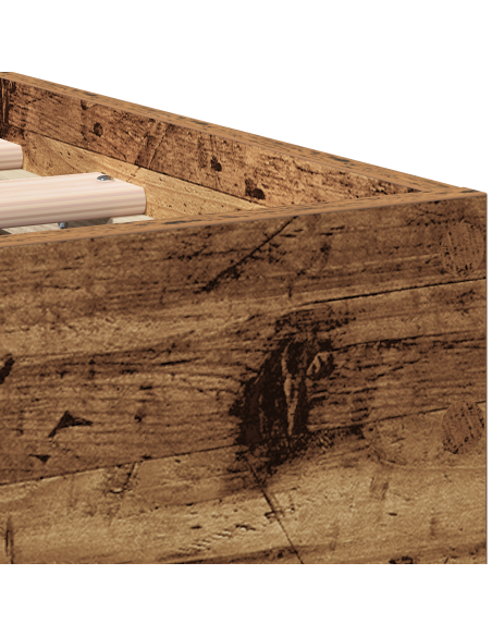 Struttura Letto in Legno Antico 90x190 cm - Fatto con Legno Ingegnerizzato