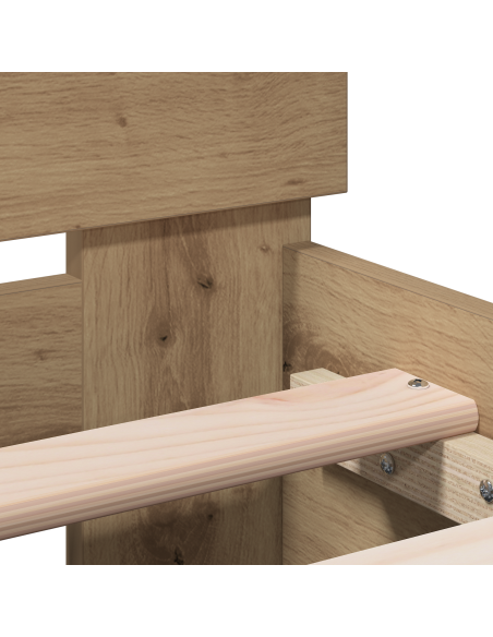 Letto singolo in quercia Artisan di , 90 x 190 cm, in legno ingegnerizzato.