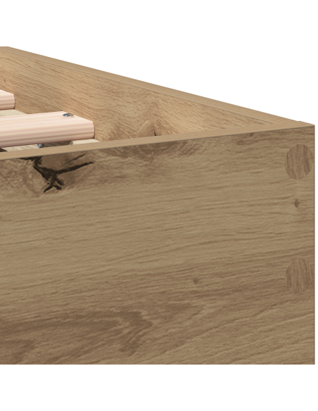 Letto singolo in quercia Artisan di , 90 x 190 cm, in legno ingegnerizzato.