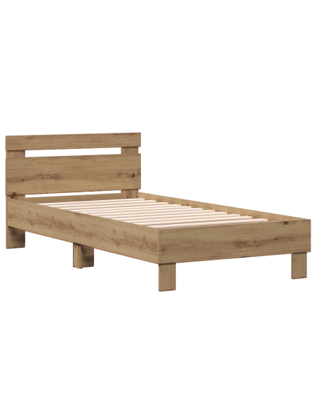Letto singolo in quercia Artisan di , 90 x 190 cm, in legno ingegnerizzato.