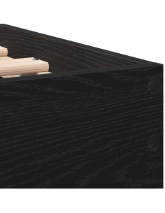 Struttura del letto con testiera Rovere Nero 193 x 95 x 88 cm 2